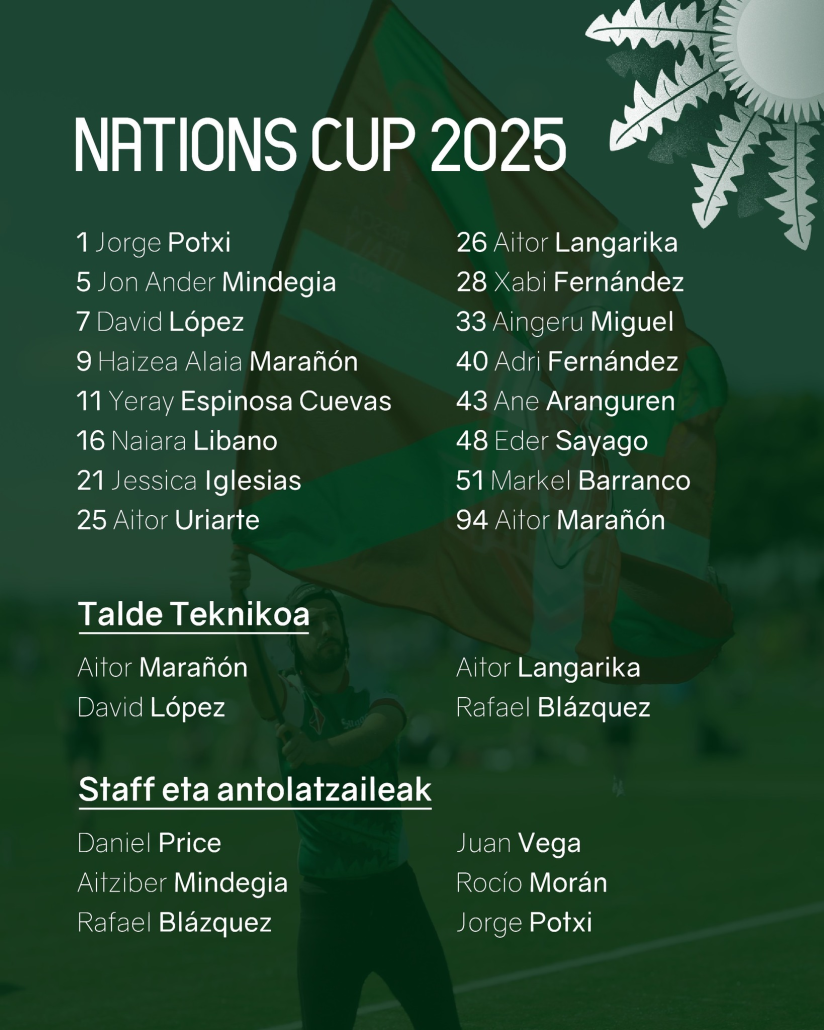 Jugadores/as, equipo técnico y organizadores/as que participaron desde Euskadi Quadball en la Copa de Naciones de Quadball de 2025